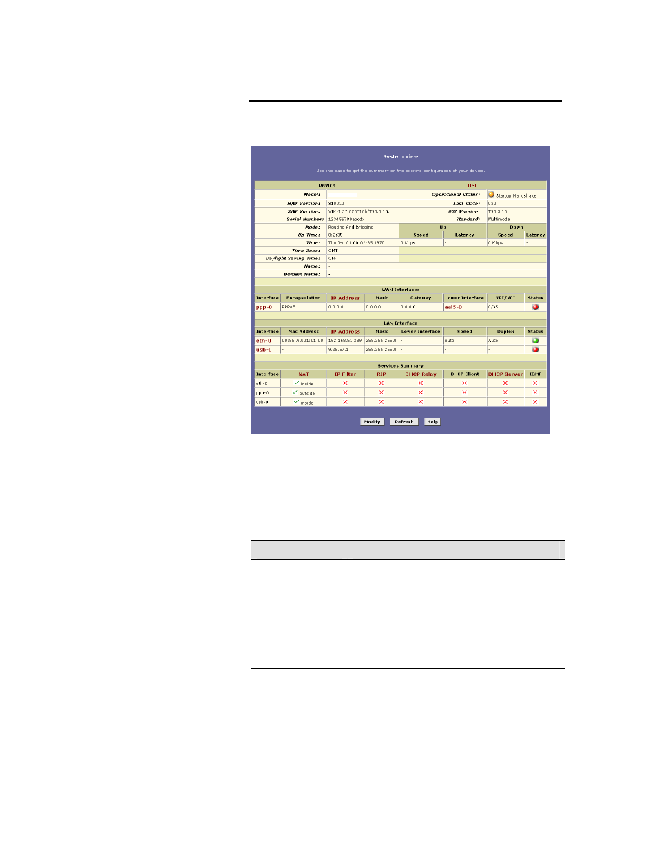 The home page and system view table | TRENDnet TDM-E400 User Manual | Page 41 / 205