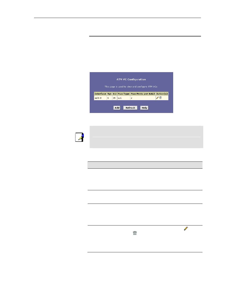 Configuring the atm vc | TRENDnet TDM-E400 User Manual | Page 58 / 205