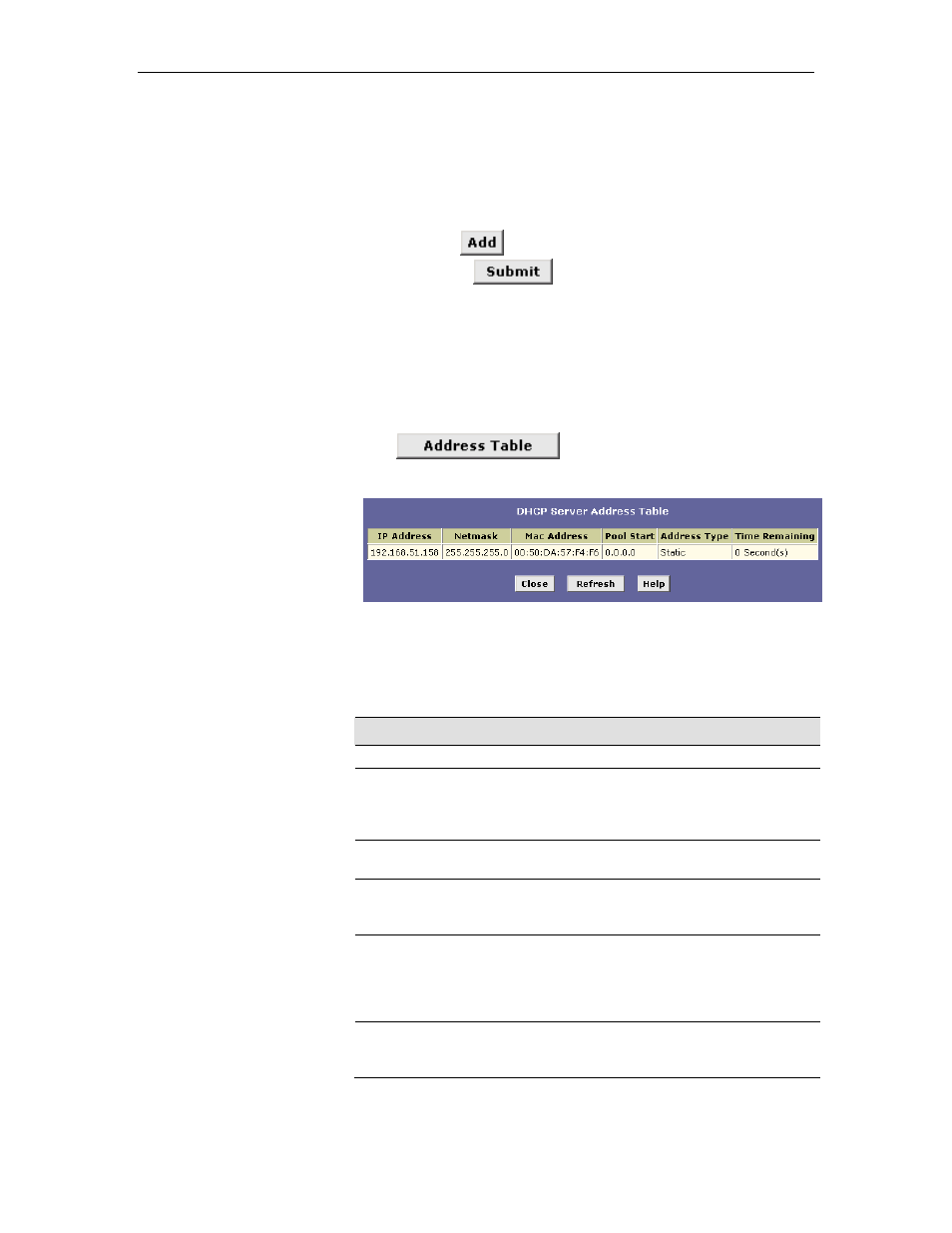 Excluding ip addresses from a pool, Viewing current dhcp address assignments | TRENDnet TDM-E400 User Manual | Page 99 / 205