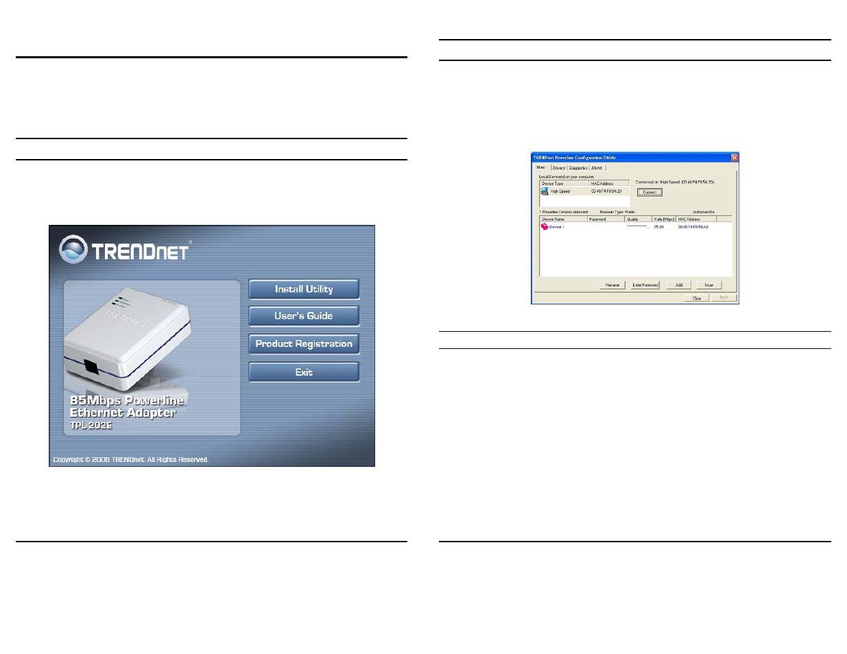 Configuration utility | TRENDnet TPL-202E User Manual | Page 4 / 10