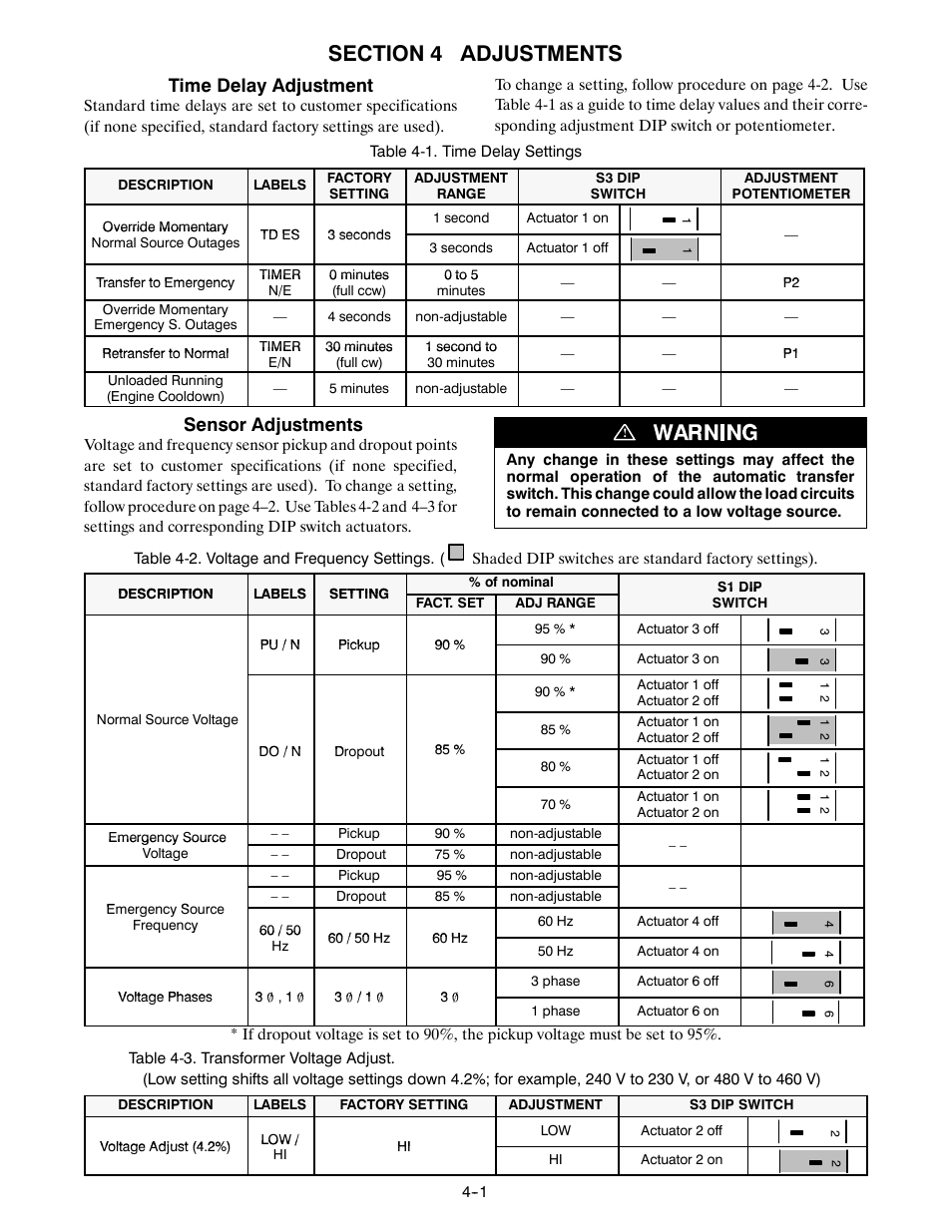 Time delay adjustment, Sensor adjustments | TRENDnet Series 300 User Manual | Page 11 / 18