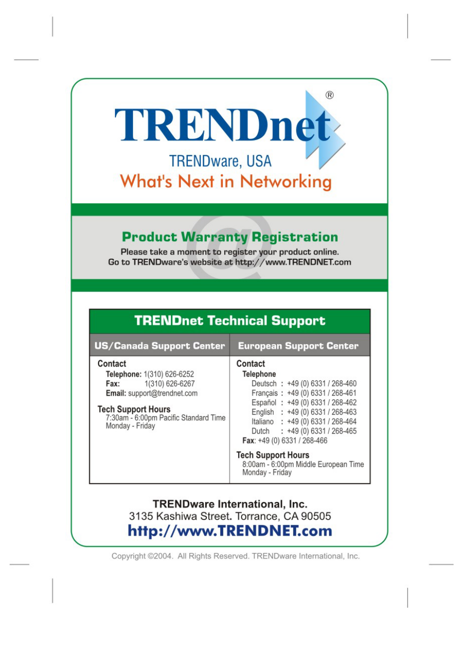 TRENDnet TPL-110AP User Manual | Page 16 / 16