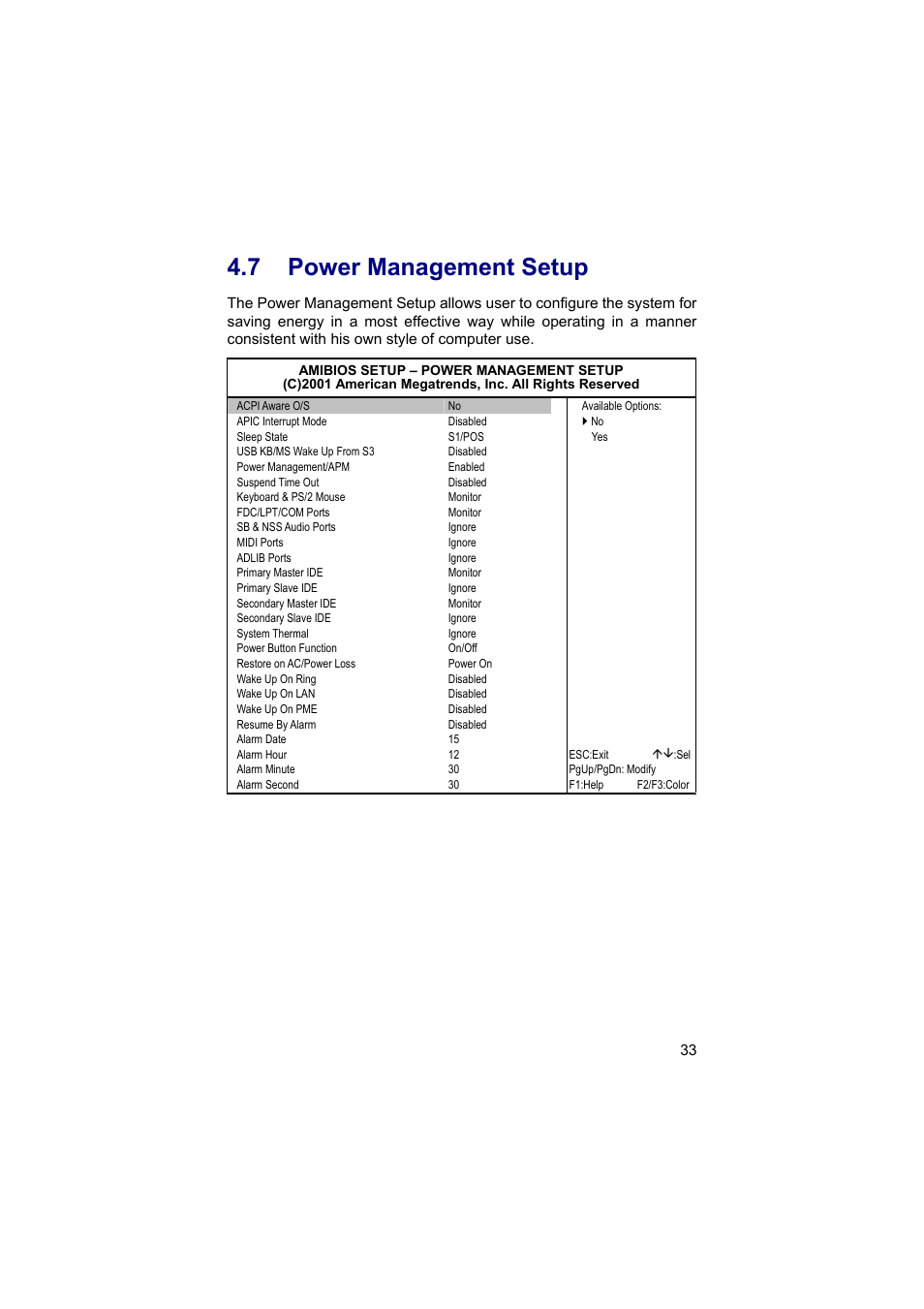 7 power management setup | TRENDnet Industrial Single Board Computer HS-6038 User Manual | Page 39 / 86