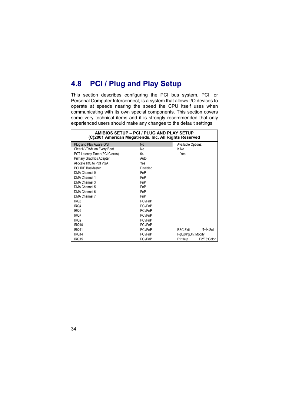 8 pci / plug and play setup | TRENDnet Industrial Single Board Computer HS-6038 User Manual | Page 40 / 86