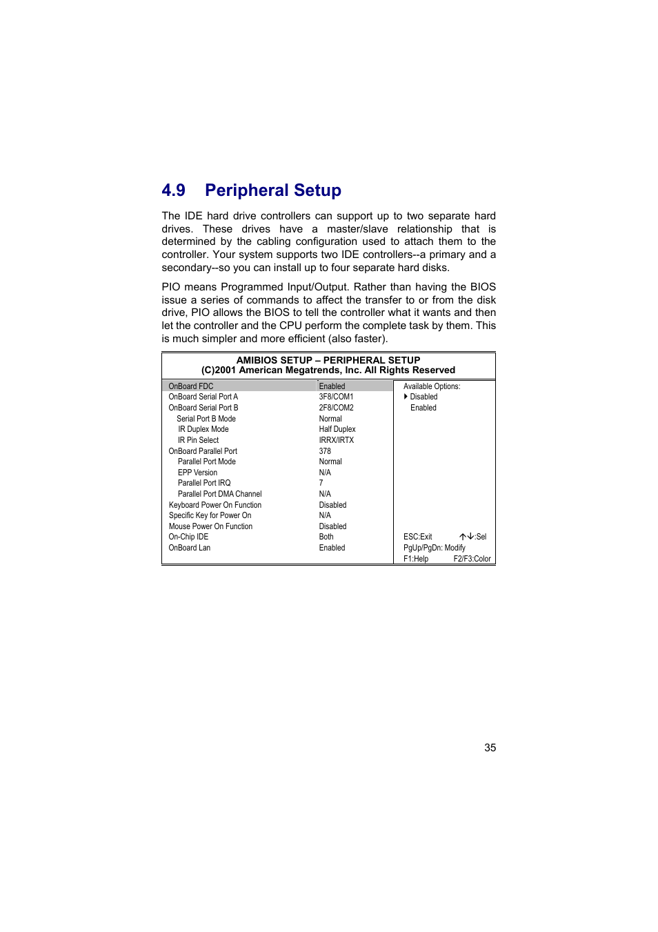 9 peripheral setup | TRENDnet Industrial Single Board Computer HS-6038 User Manual | Page 41 / 86