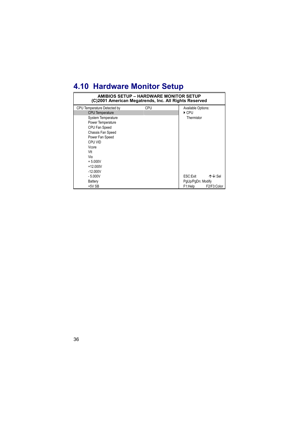 10 hardware monitor setup | TRENDnet Industrial Single Board Computer HS-6038 User Manual | Page 42 / 86