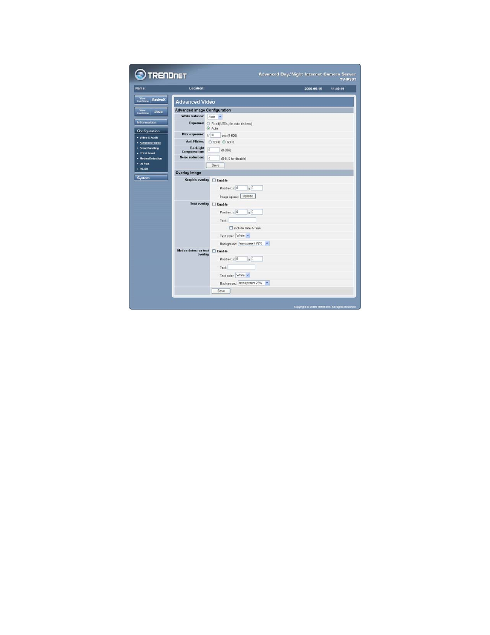 Advanced video | TRENDnet TV-IP301W User Manual | Page 29 / 119