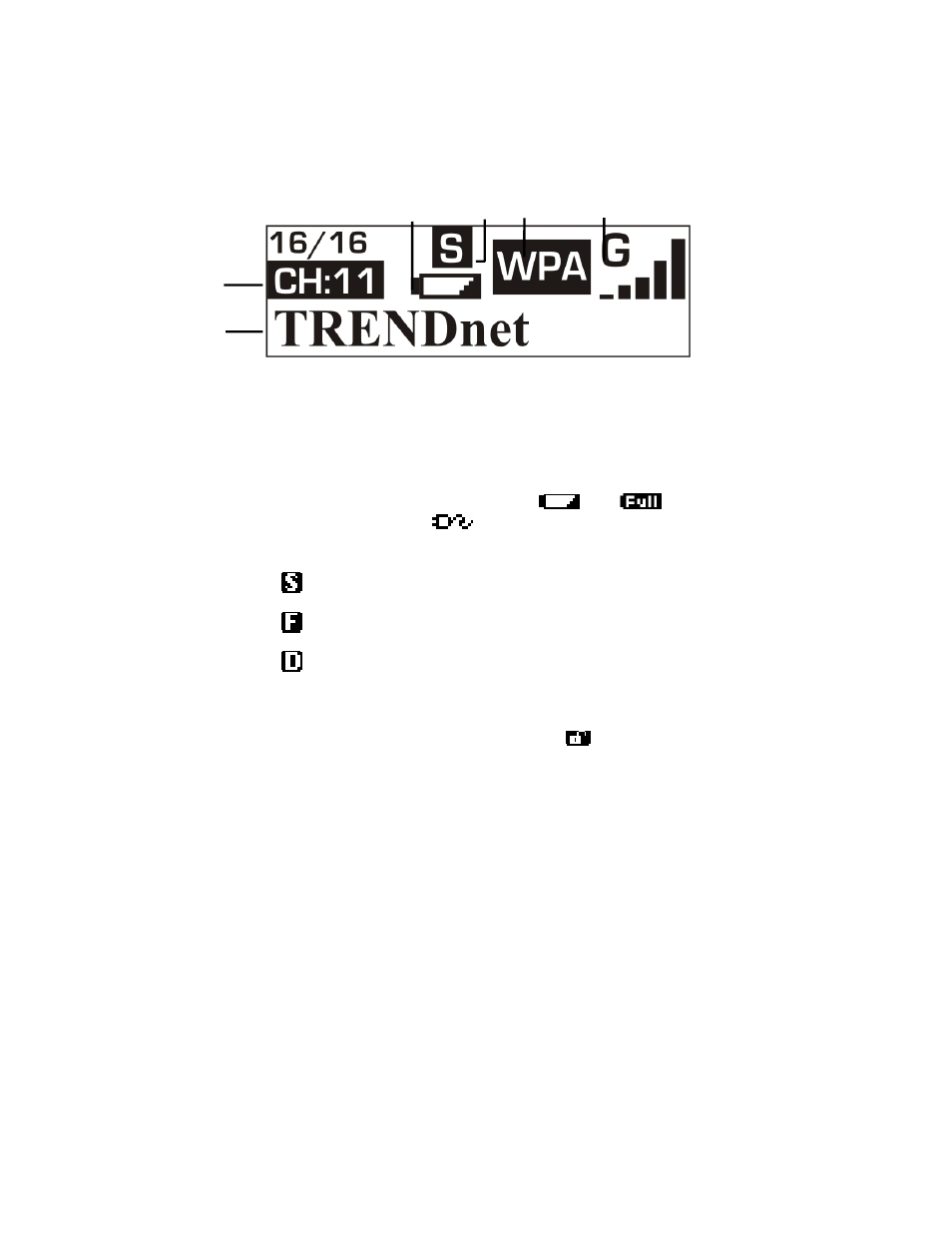 Lcd icons, Finding a hot spot, Accessing a hot spot | TRENDnet TEW-509UB User Manual | Page 20 / 43