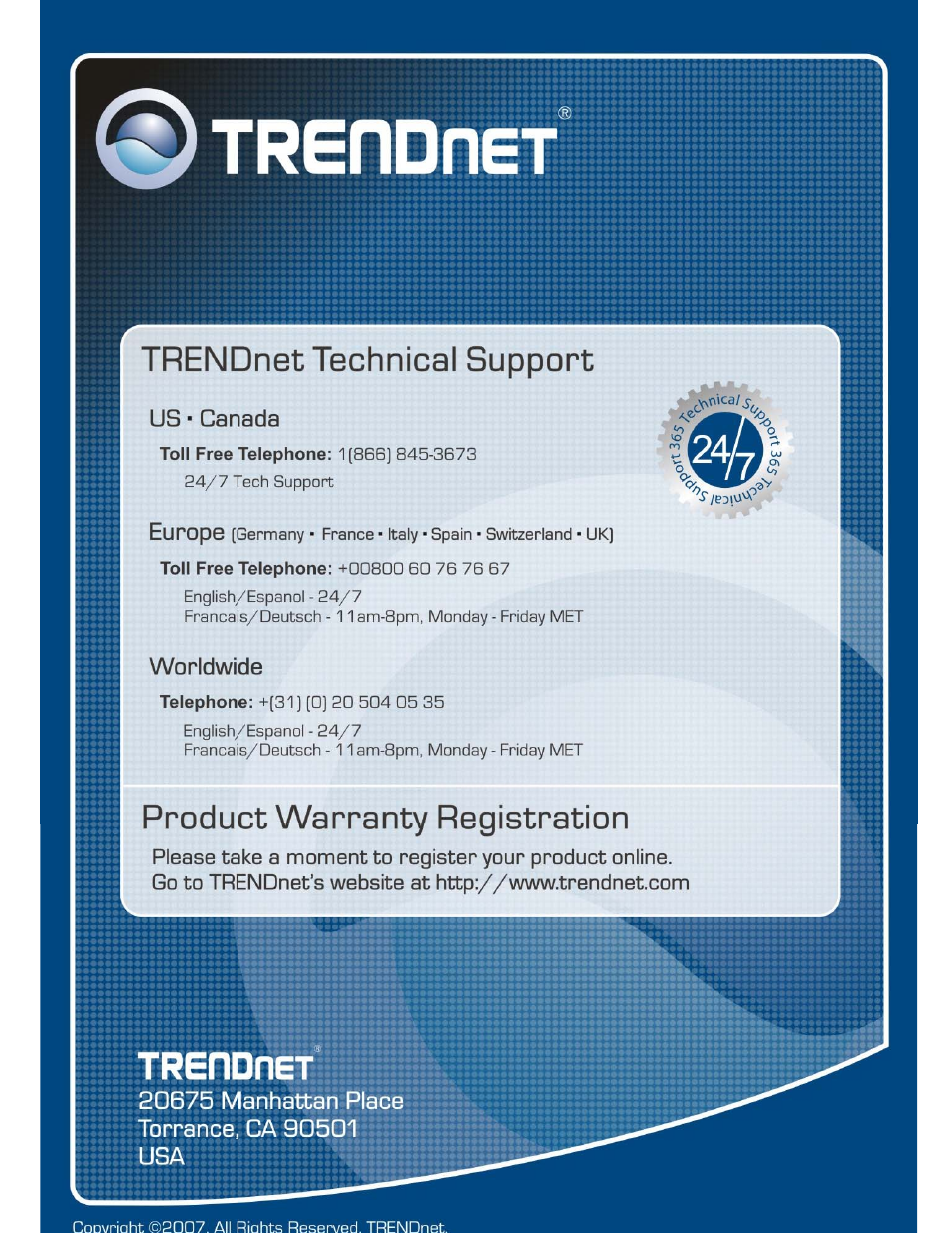TRENDnet TEW-624UB User Manual | Page 19 / 19