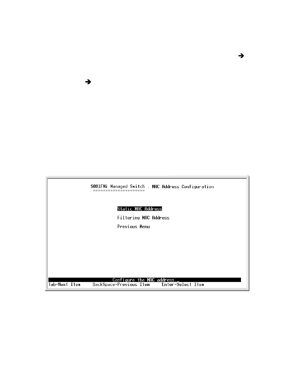 3-6.mac address configuration, 3-6-1.static mac address | TRENDnet TEG-S081FMI User Manual | Page 28 / 86