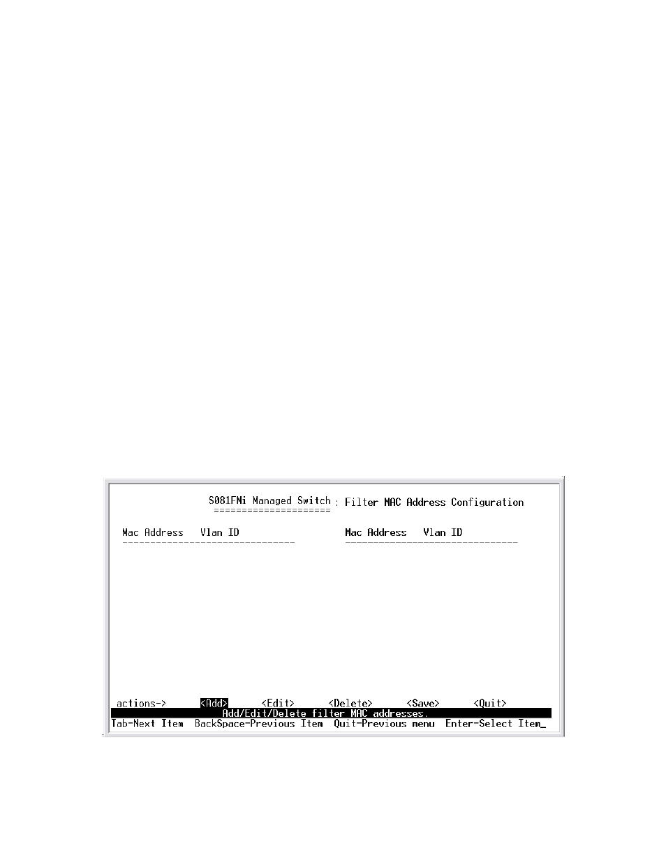 3-6-2.filtering mac address | TRENDnet TEG-S081FMI User Manual | Page 30 / 86