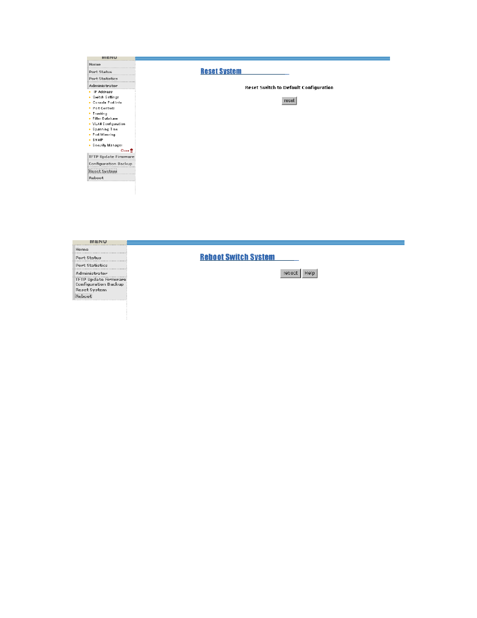 4-15. reboot | TRENDnet TEG-S081FMI User Manual | Page 80 / 86