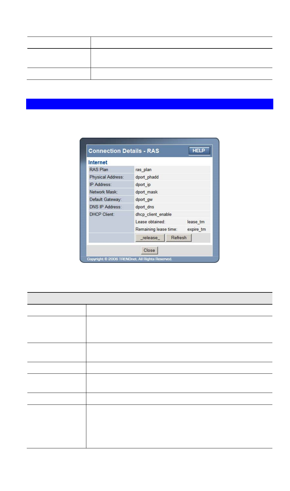 Connection details - singtel ras, Data - singtel ras screen | TRENDnet TW100 BRF114 User Manual | Page 43 / 83