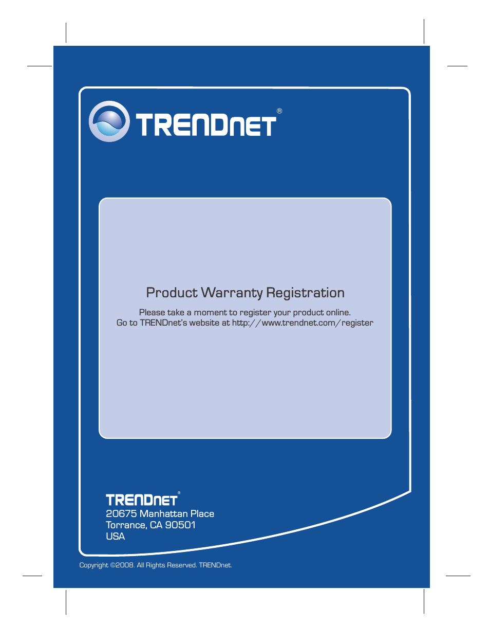 Product warranty registration | TRENDnet TEW-638APB User Manual | Page 12 / 12
