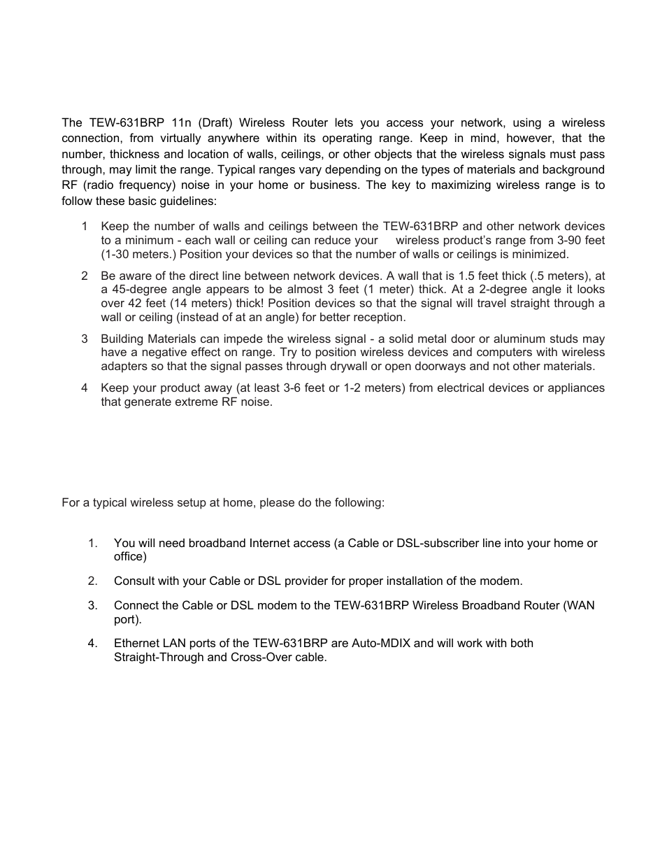 Installation considerations, Getting started | TRENDnet TEW-631BRP User Manual | Page 12 / 97