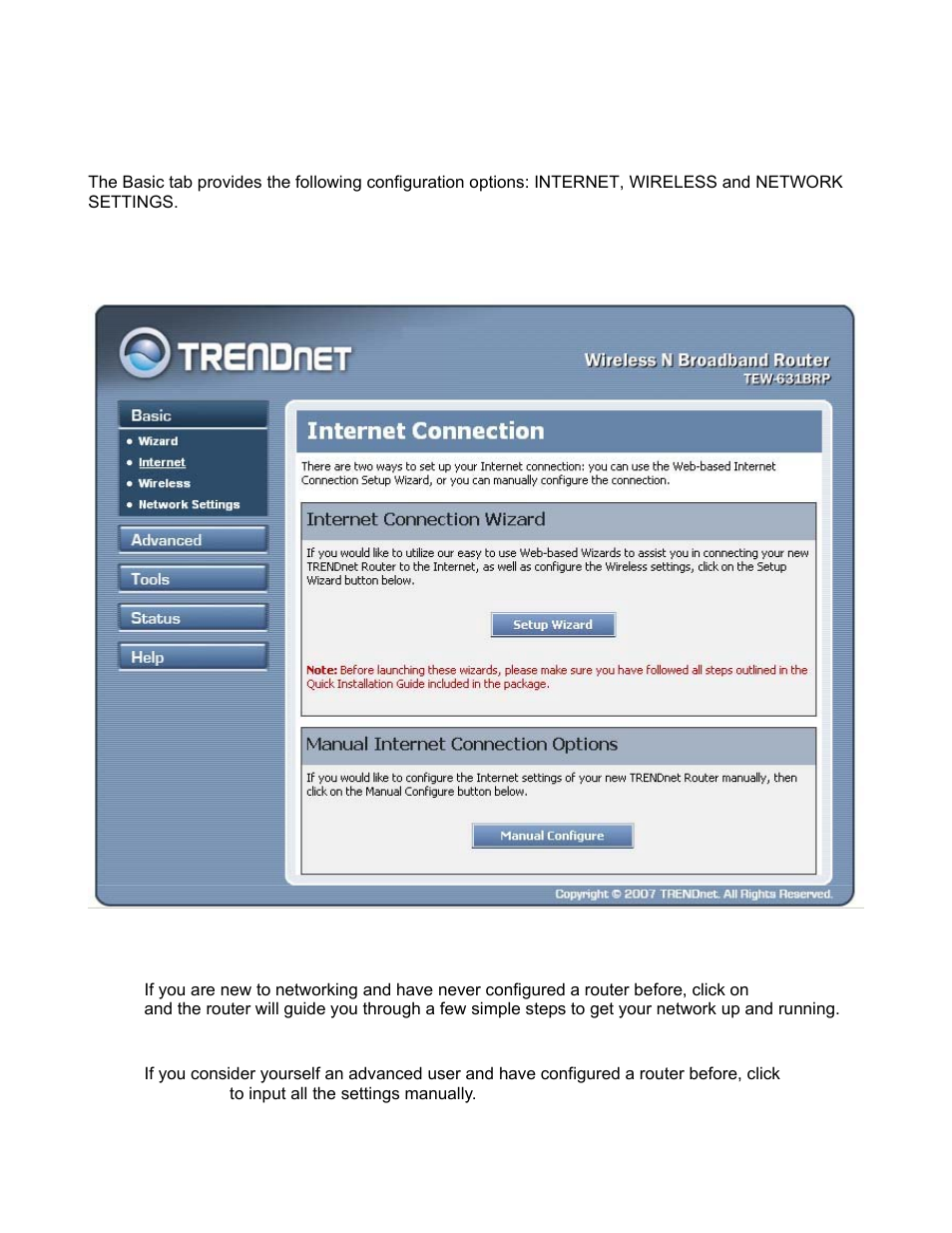 Basic, Basic_internet | TRENDnet TEW-631BRP User Manual | Page 14 / 97