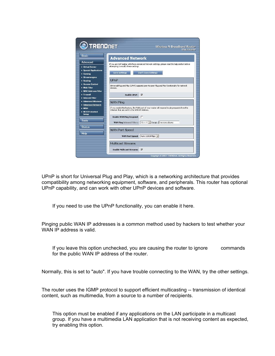 Advanced_network | TRENDnet TEW-631BRP User Manual | Page 50 / 97