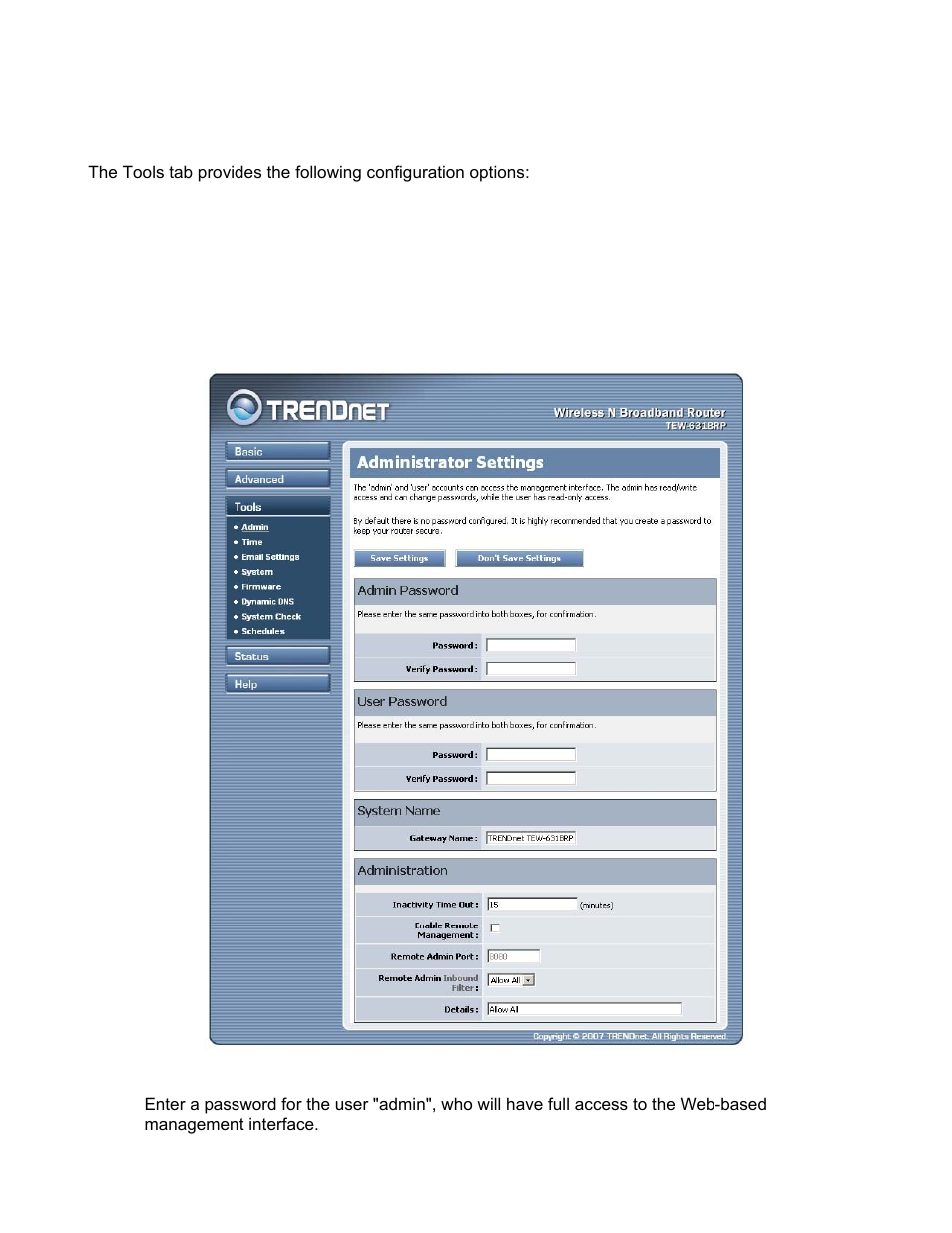 Tools, Tools_admin | TRENDnet TEW-631BRP User Manual | Page 56 / 97