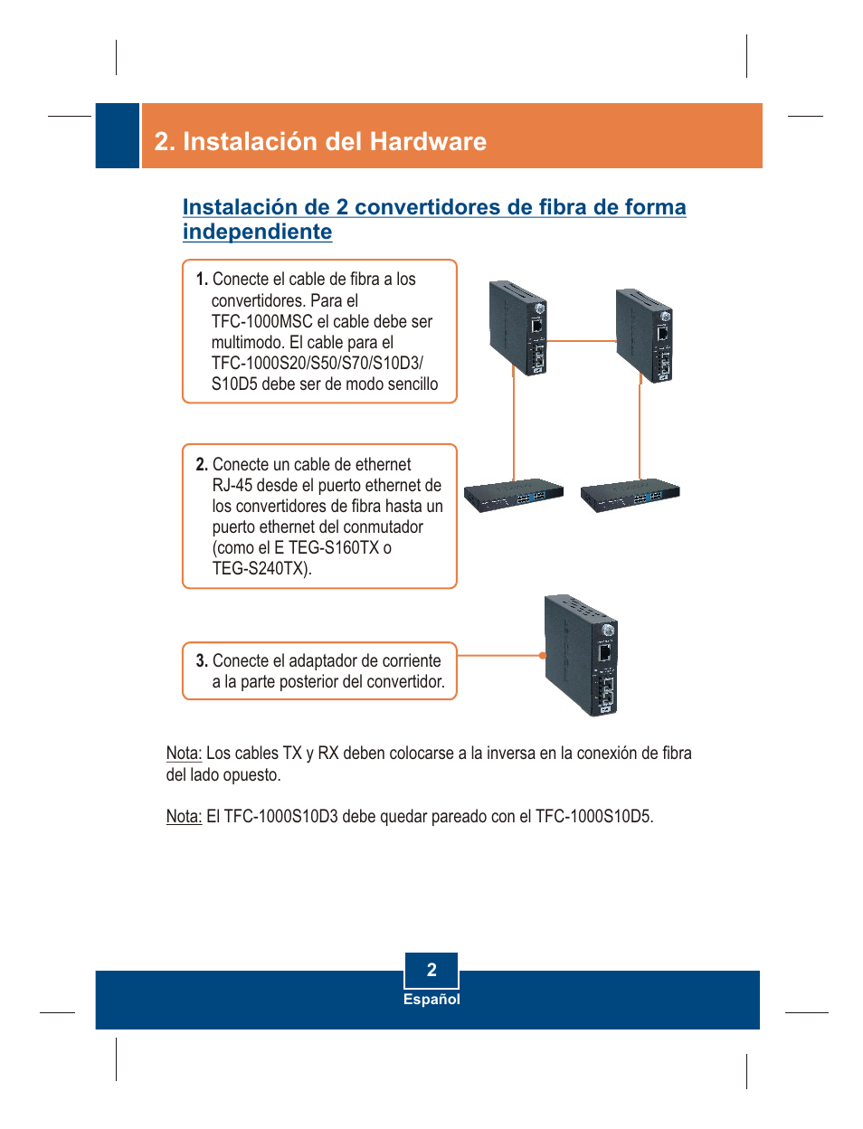 Instalación del hardware | TRENDnet TFC-1000MSC User Manual | Page 4 / 12