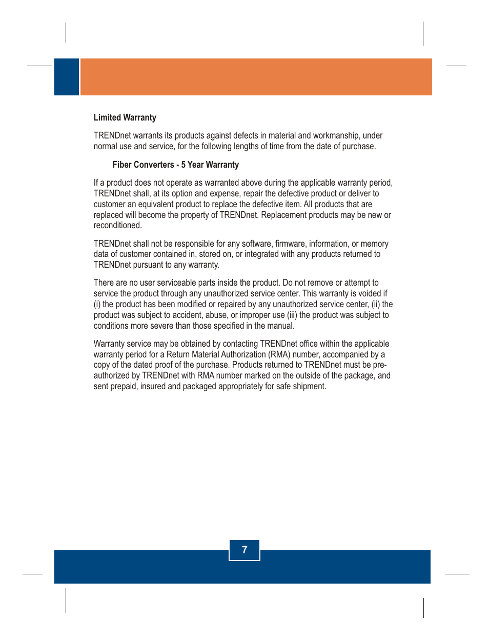 TRENDnet TFC-1000MSC User Manual | Page 9 / 12