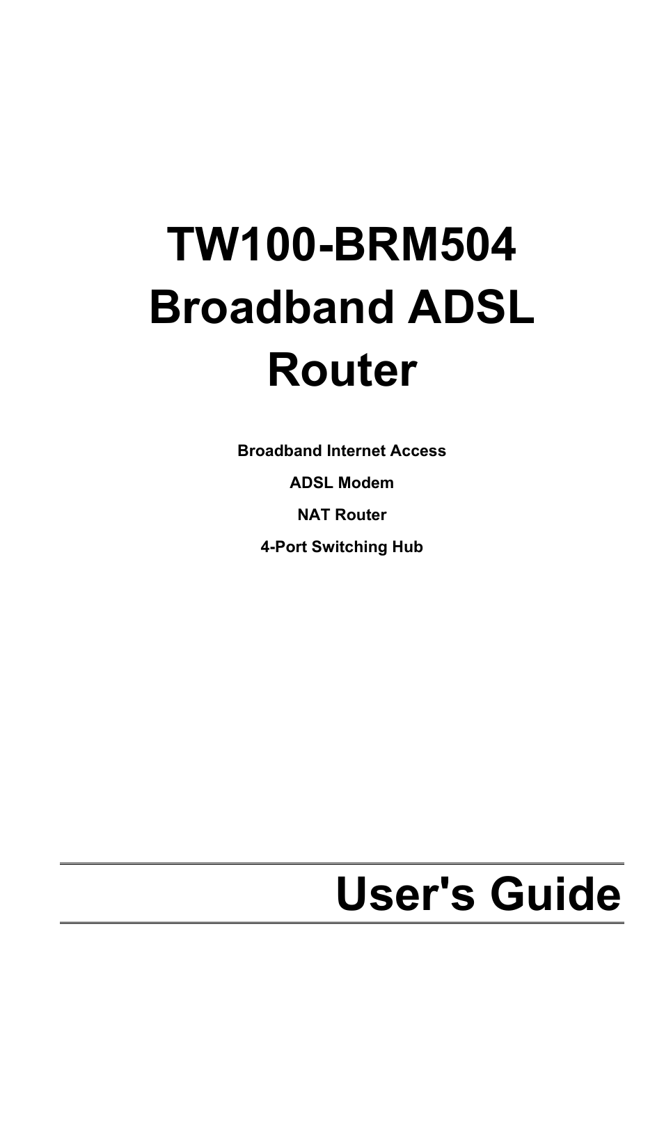 TRENDnet TW100-BRM504 User Manual | 73 pages