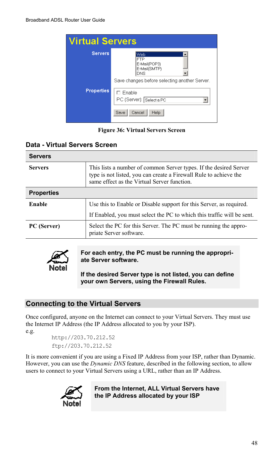 Connecting to the virtual servers | TRENDnet TW100-BRM504 User Manual | Page 51 / 73