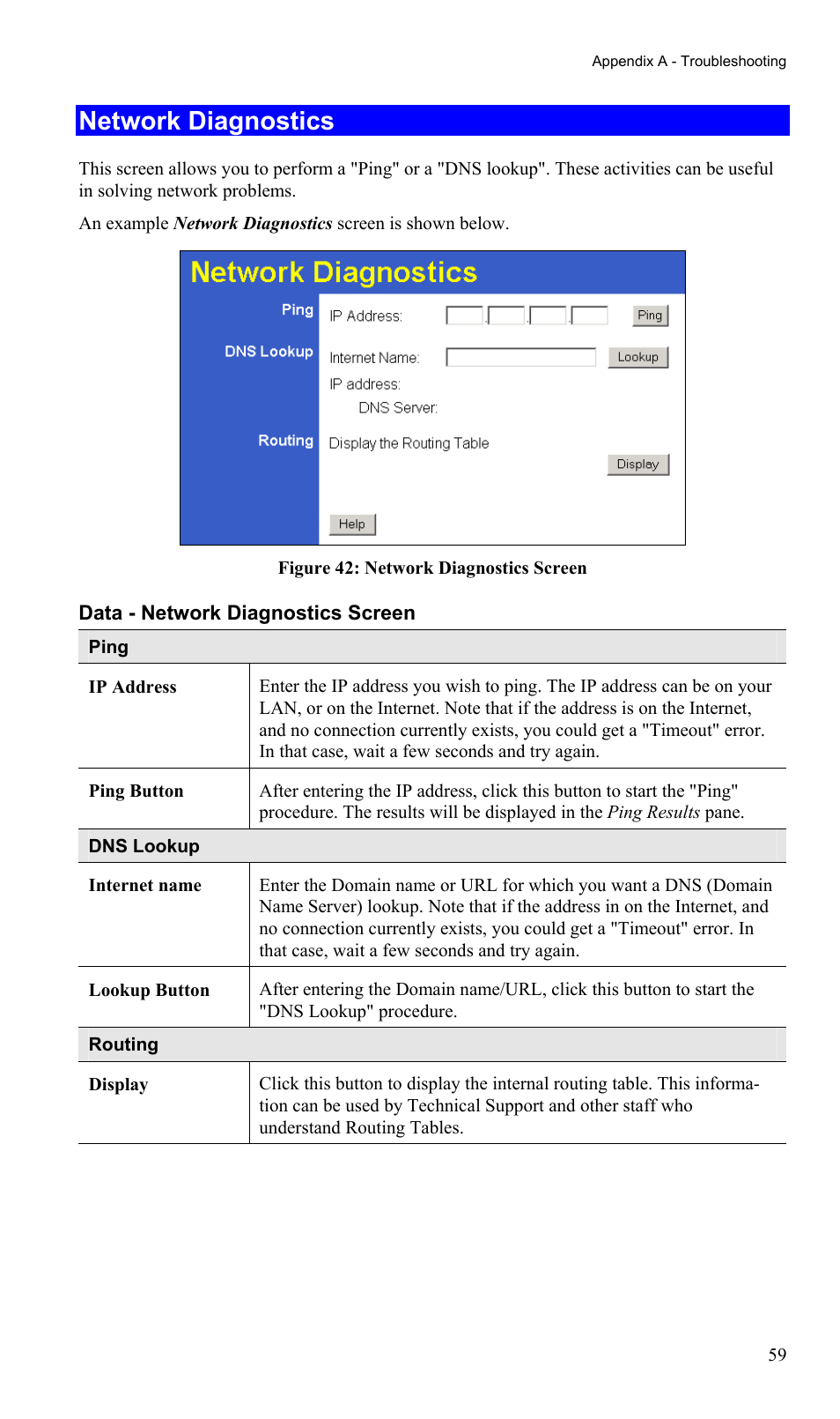 Network diagnostics | TRENDnet TW100-BRM504 User Manual | Page 62 / 73