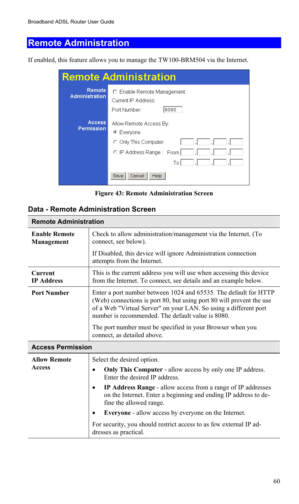 Remote administration | TRENDnet TW100-BRM504 User Manual | Page 63 / 73