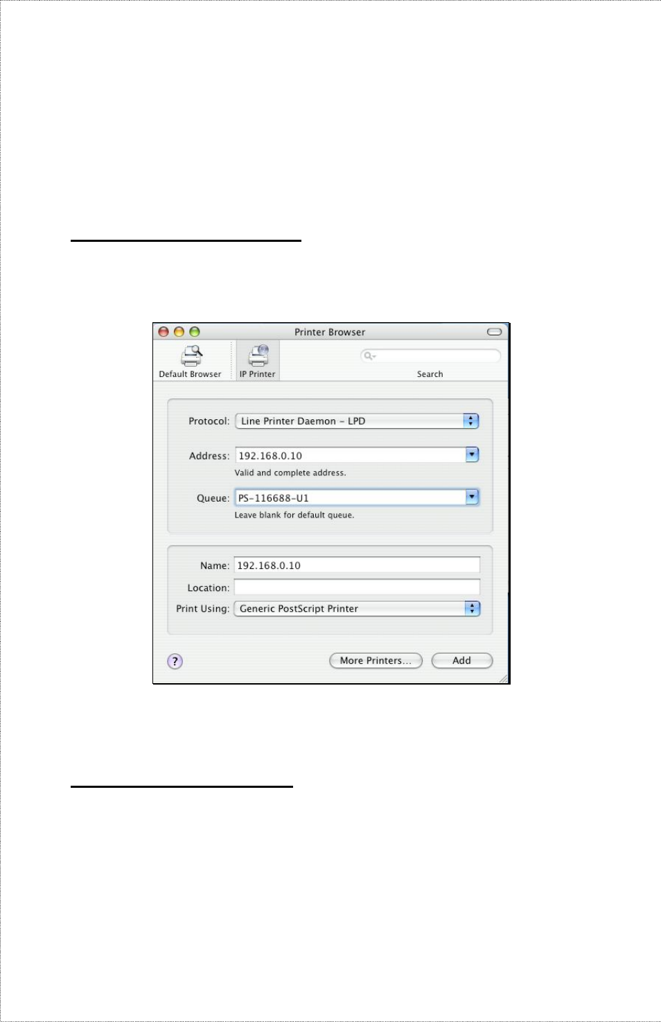 For set up lpd printing, For set up ipp printing | TRENDnet TE100-P1U User Manual | Page 97 / 113