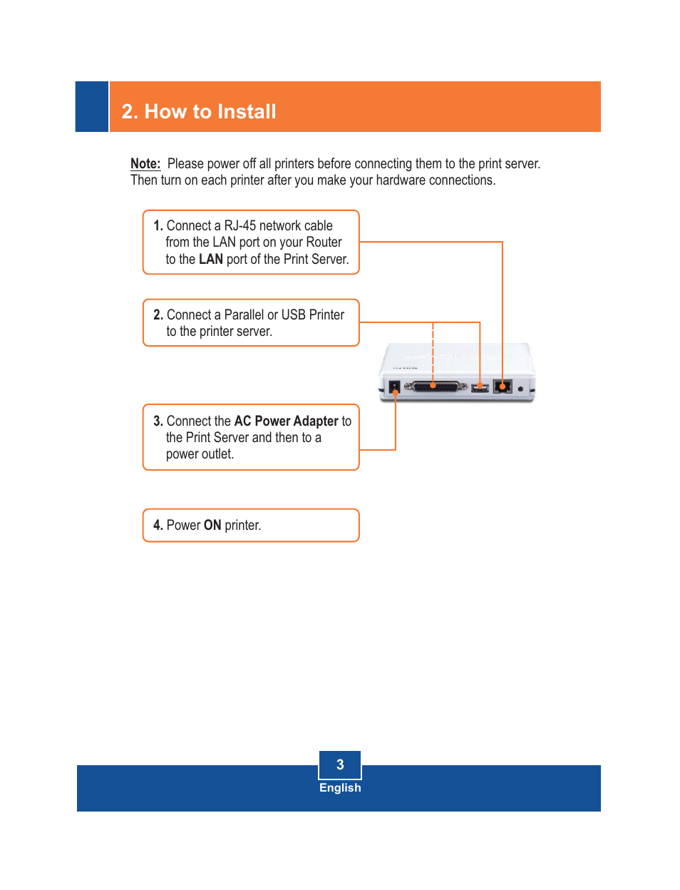 How to install | TRENDnet TE100-P11 User Manual | Page 5 / 12