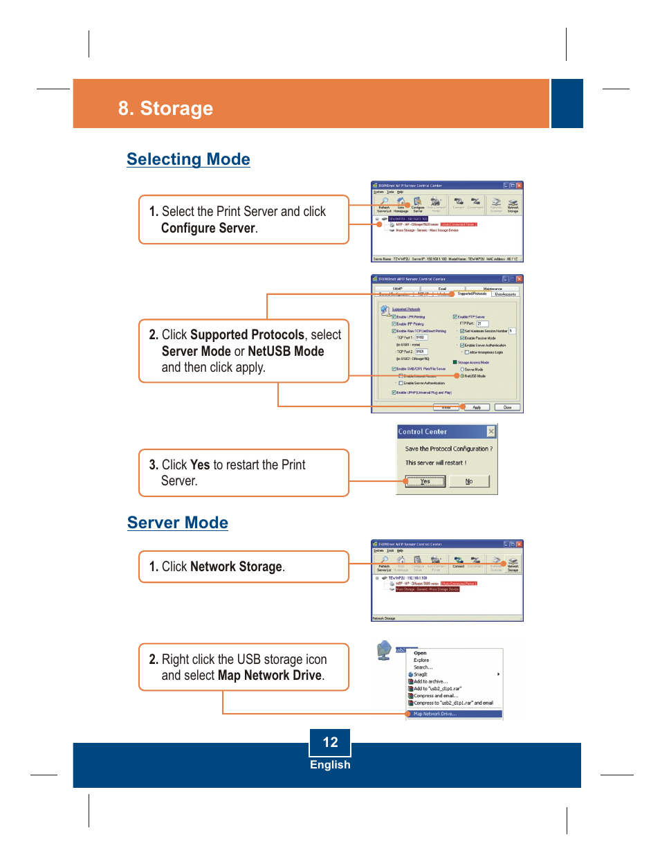 Storage | TRENDnet TE100-MP2U User Manual | Page 14 / 19