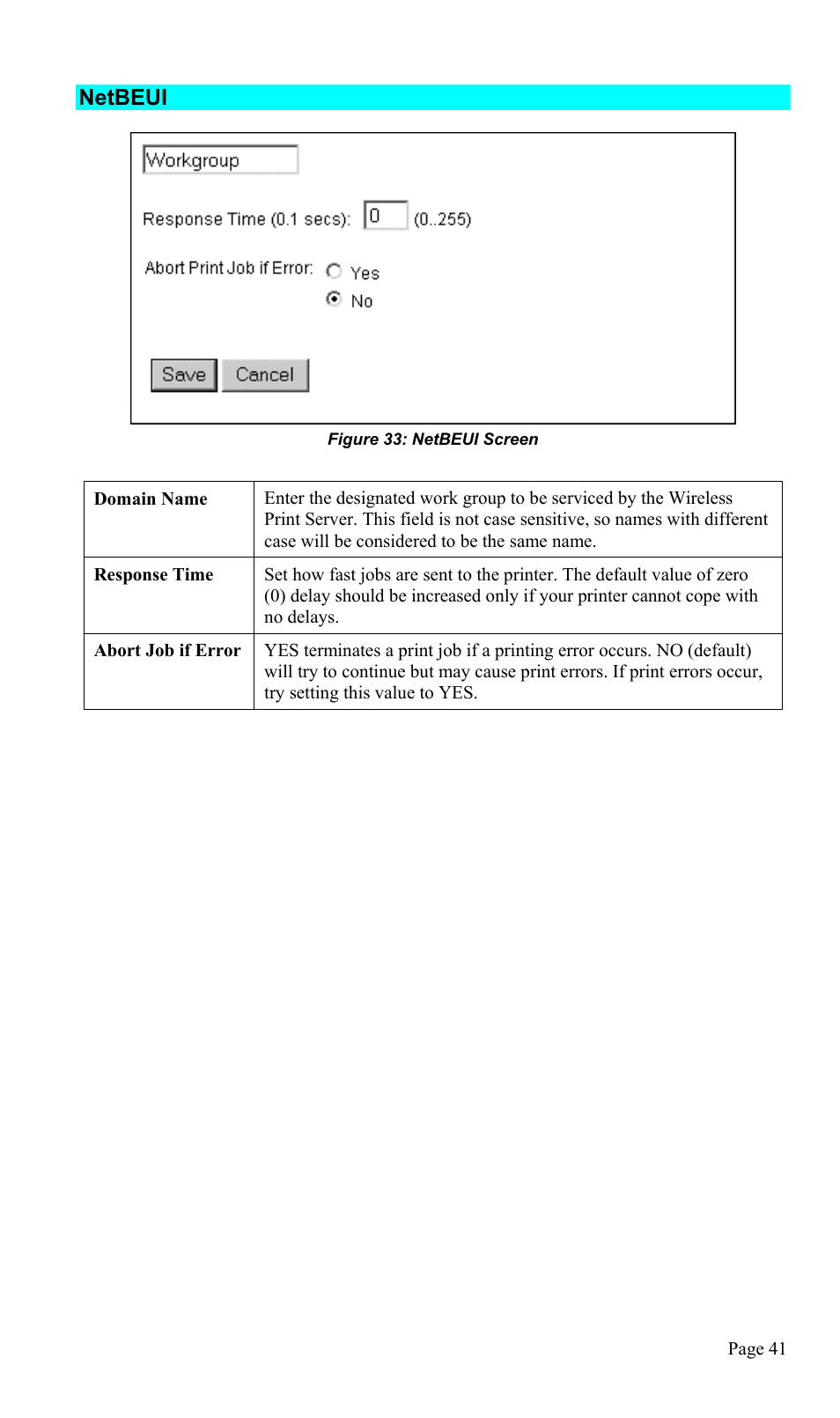 Netbeui 41, Netbeui | TRENDnet TEW-P1U1P User Manual | Page 45 / 80