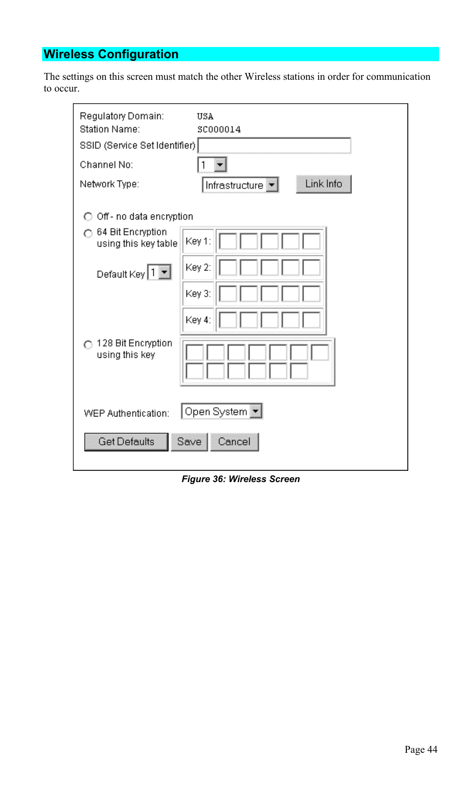Wireless configuration | TRENDnet TEW-P1U1P User Manual | Page 48 / 80
