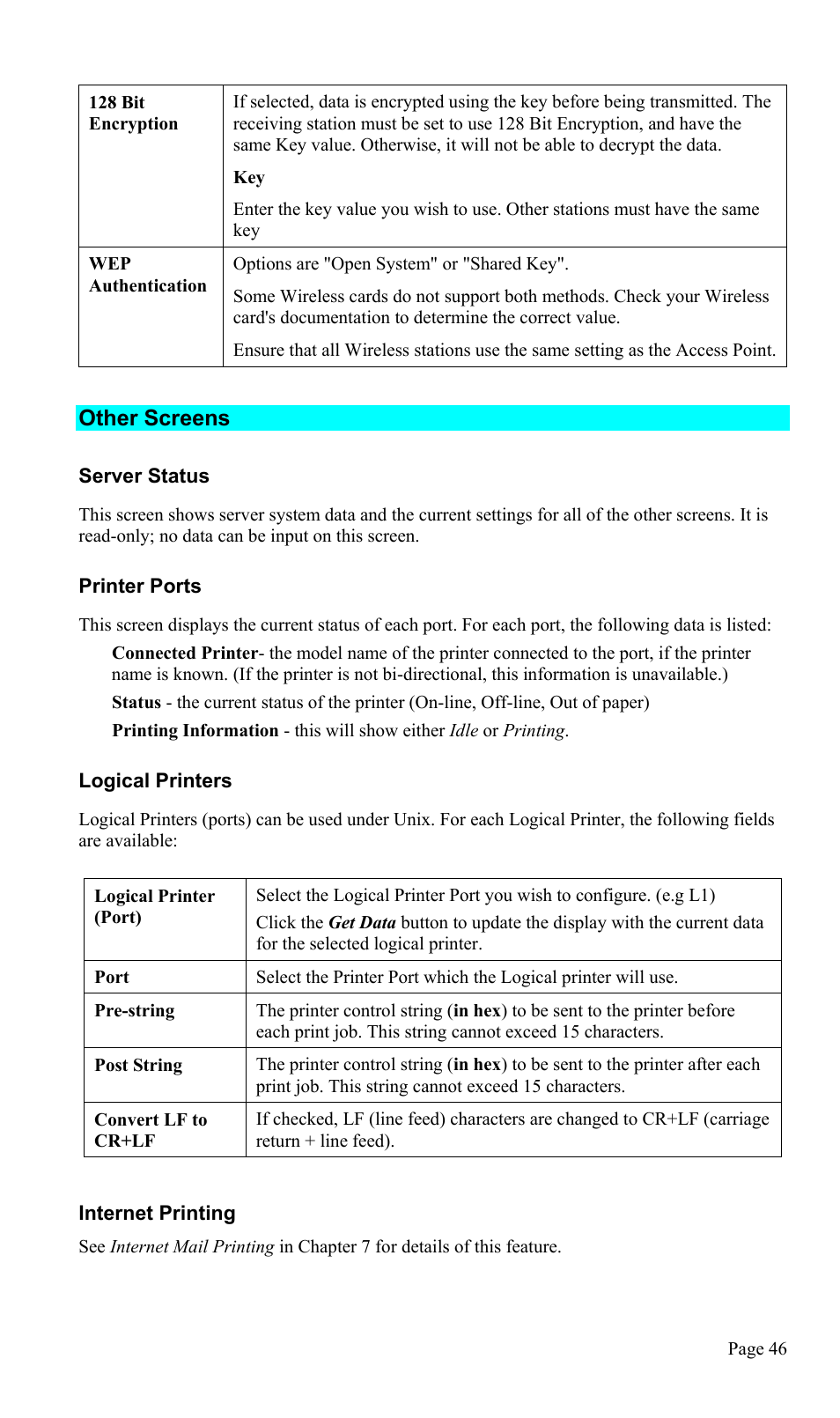 Other screens | TRENDnet TEW-P1U1P User Manual | Page 50 / 80