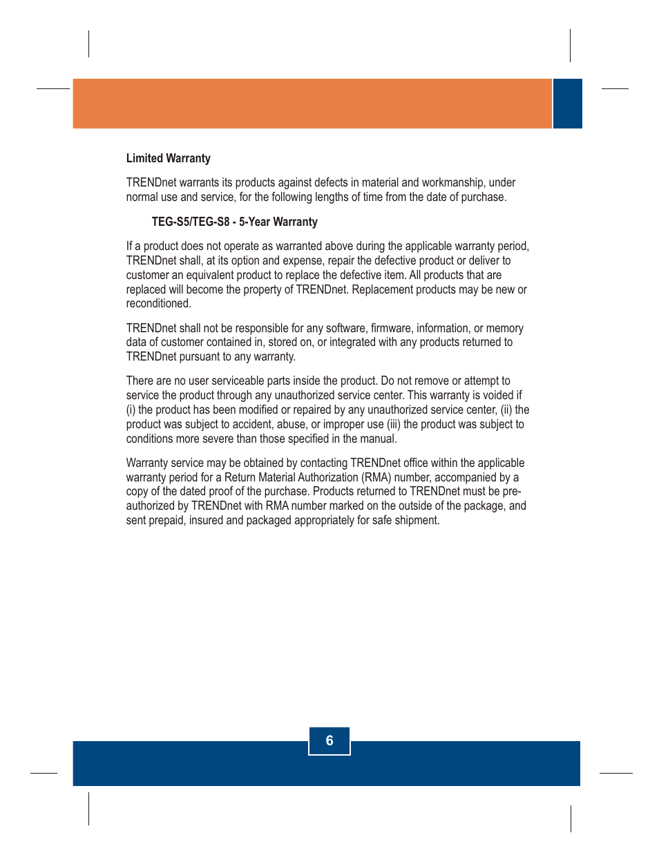TRENDnet TEG-S5 User Manual | Page 8 / 11