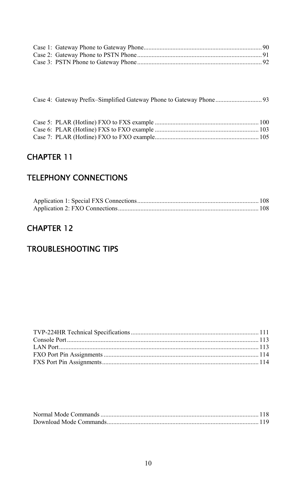 TRENDnet TVP-224HR User Manual | Page 10 / 130