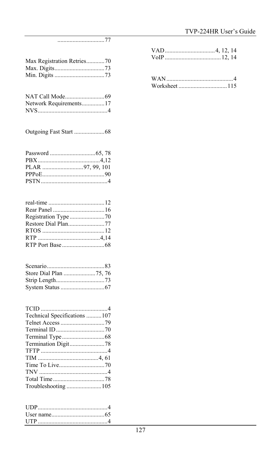 TRENDnet TVP-224HR User Manual | Page 127 / 130