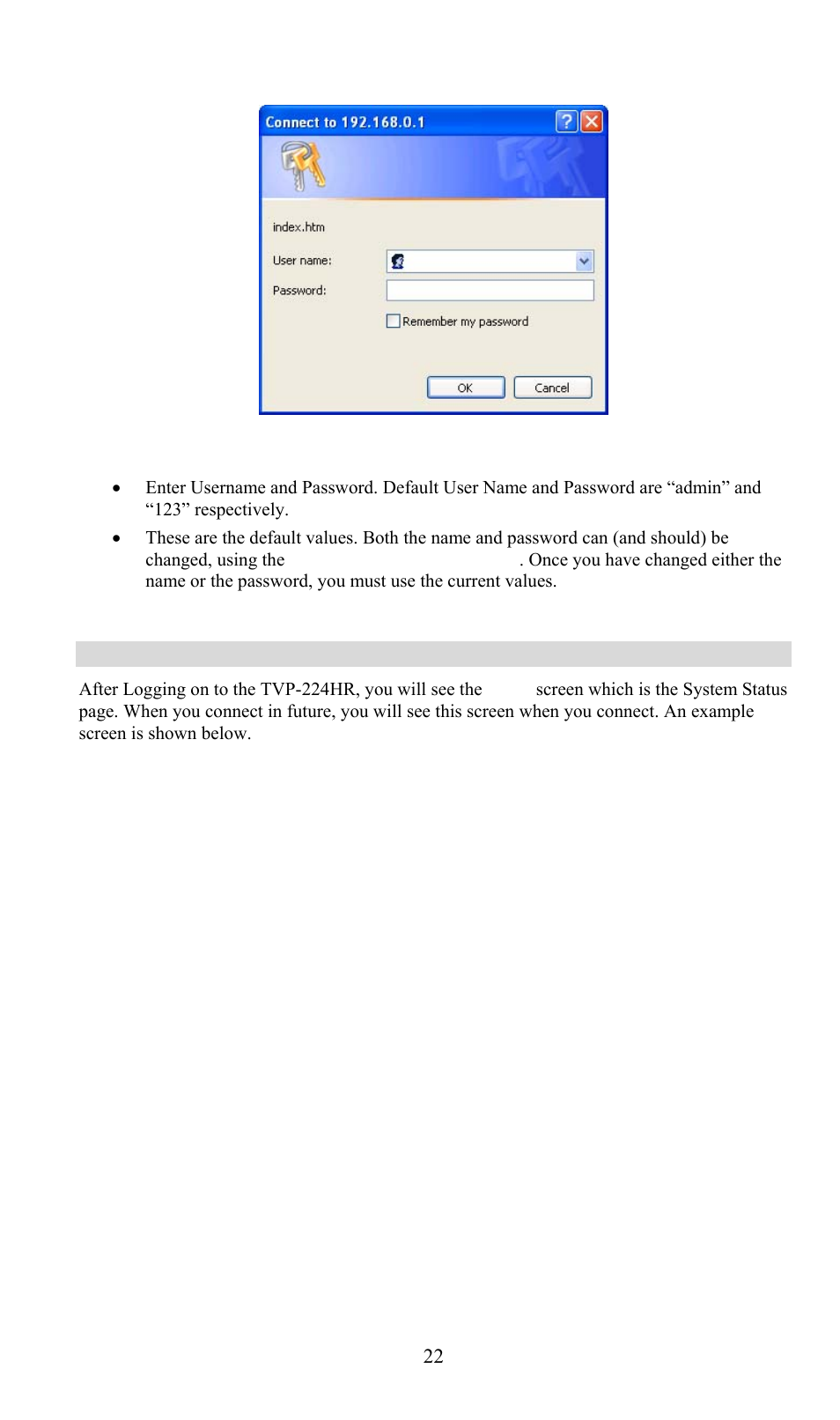 Home screen | TRENDnet TVP-224HR User Manual | Page 22 / 130