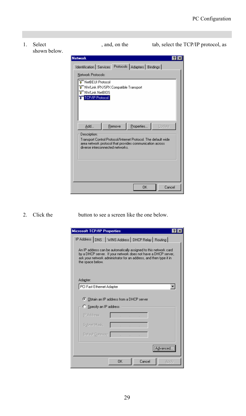 Checking tcp/ip settings - windows nt4.0 | TRENDnet TVP-224HR User Manual | Page 29 / 130
