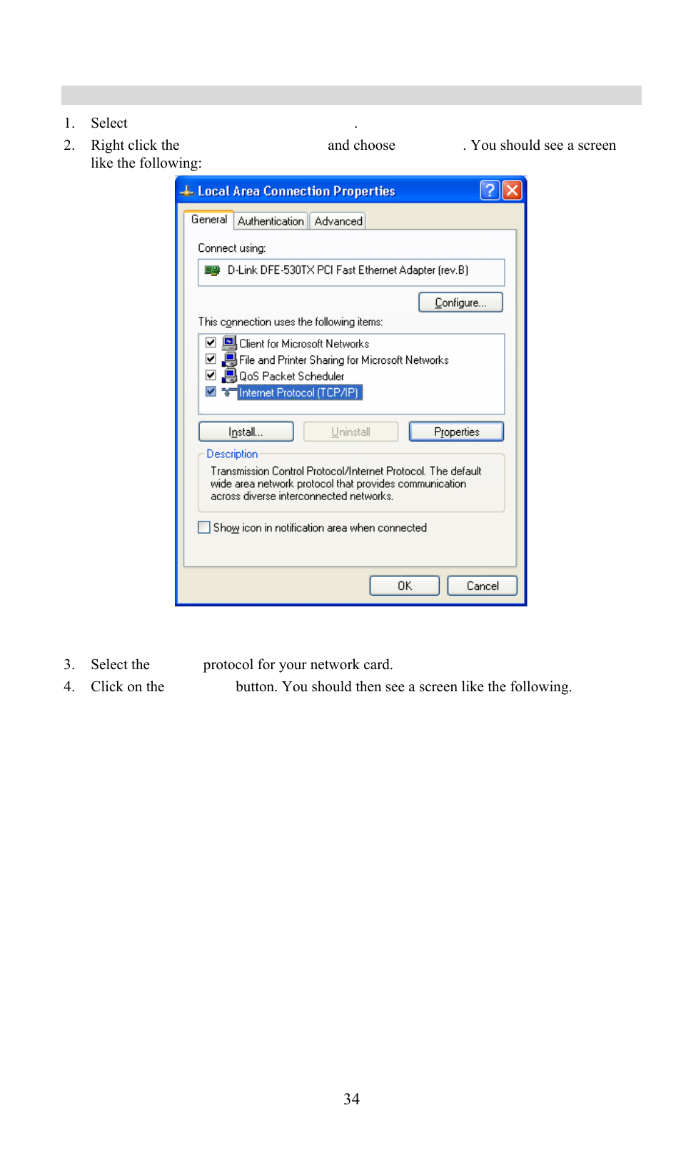 Checking tcp/ip settings - windows xp | TRENDnet TVP-224HR User Manual | Page 34 / 130