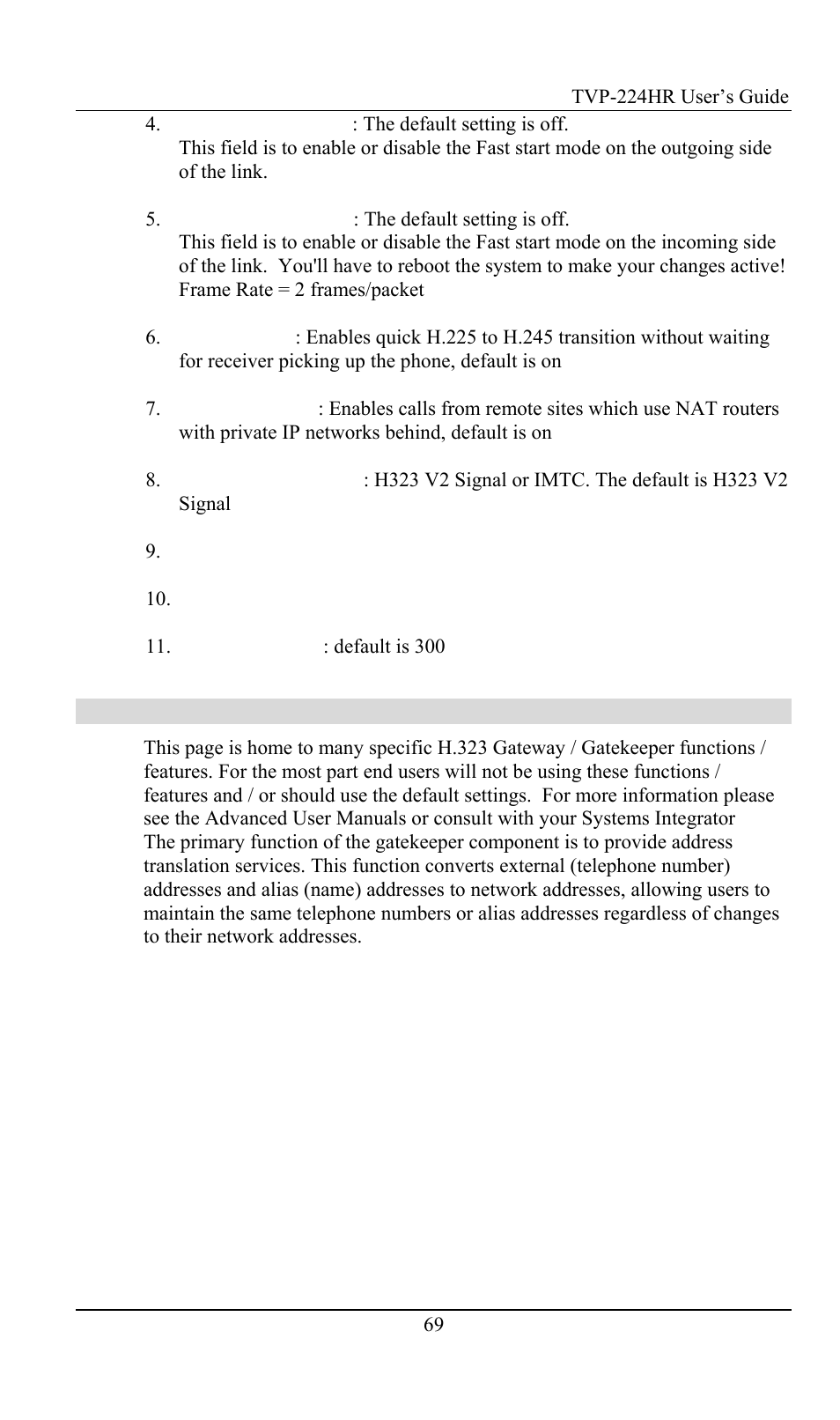 Gatekeeper | TRENDnet TVP-224HR User Manual | Page 69 / 130