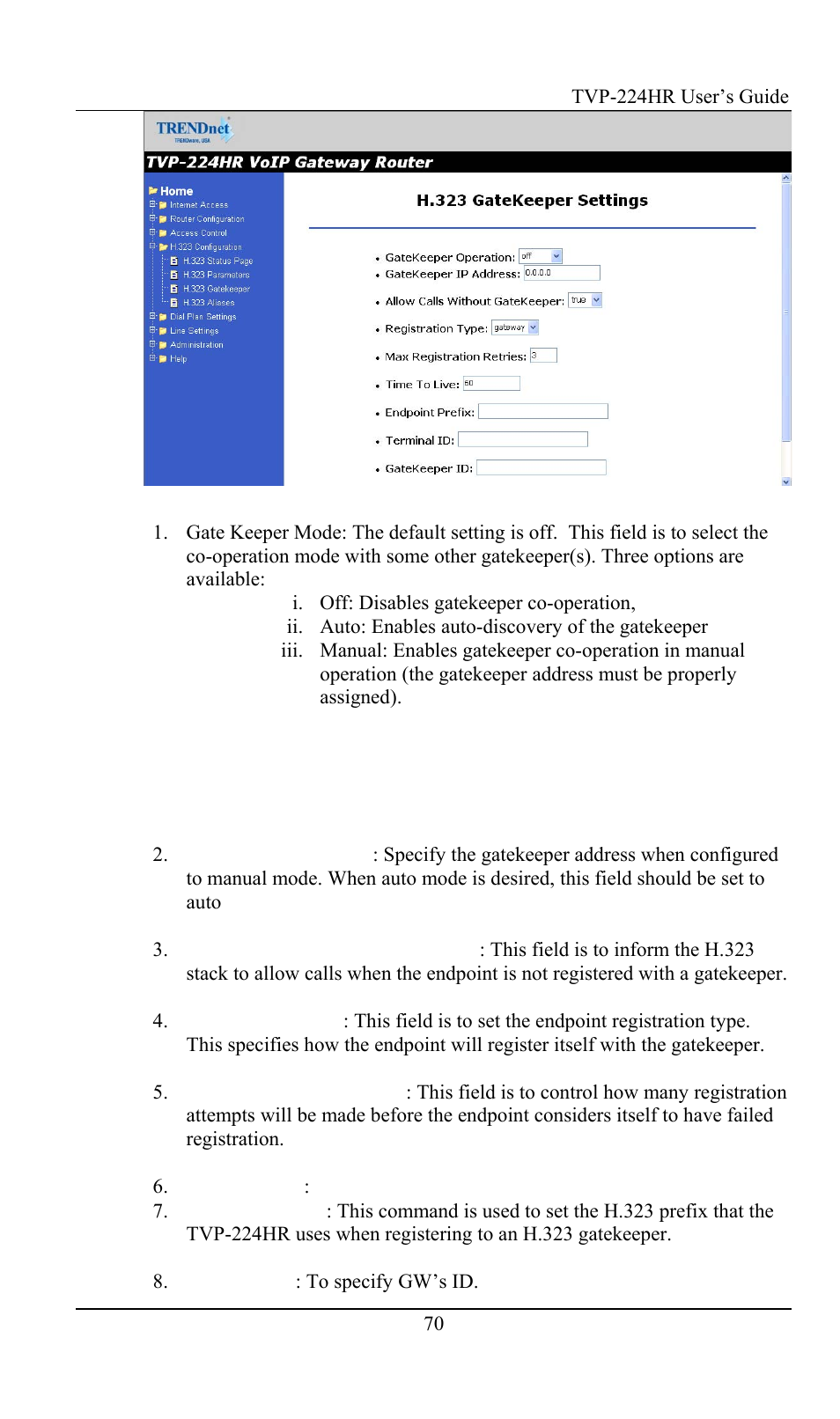 TRENDnet TVP-224HR User Manual | Page 70 / 130