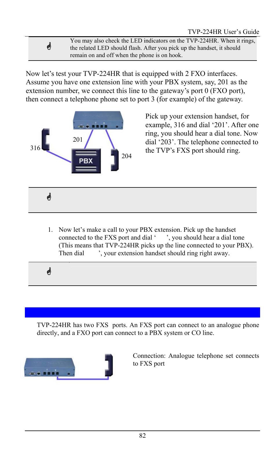 2 making a call with tvp-224hr fxs port, Making a call with tvp-224hr fxs port | TRENDnet TVP-224HR User Manual | Page 82 / 130