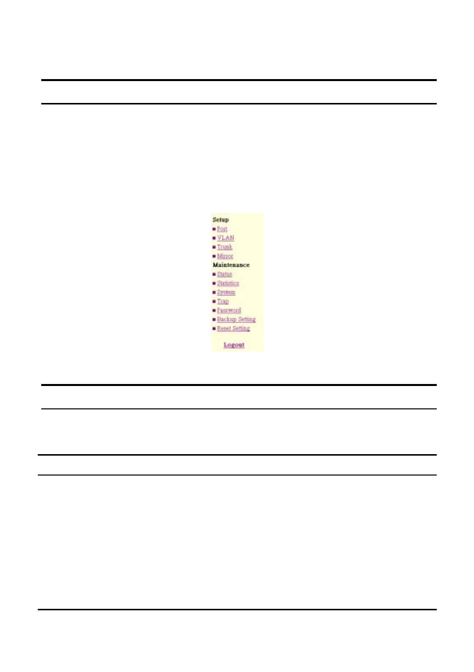 Setup menu, Configuring setup setting | TRENDnet 2410/100BASE-TX User Manual | Page 34 / 46