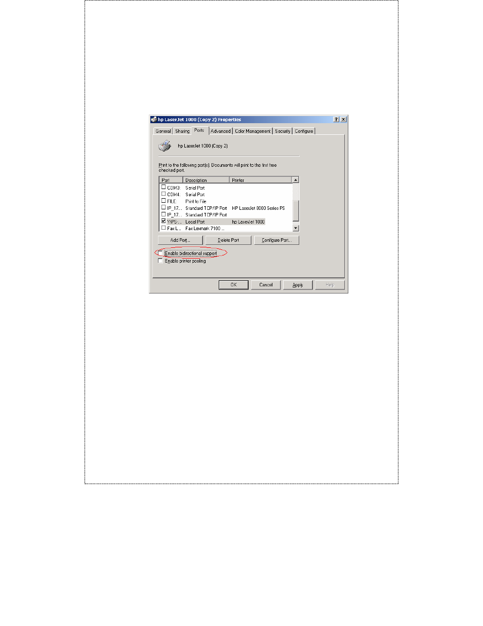 Installing of hp laserjet1000 in win xp | TRENDnet TE100-P21 User Manual | Page 37 / 110