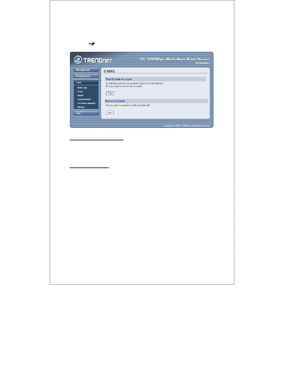 Tool, E-mail | TRENDnet TE100-P21 User Manual | Page 62 / 110