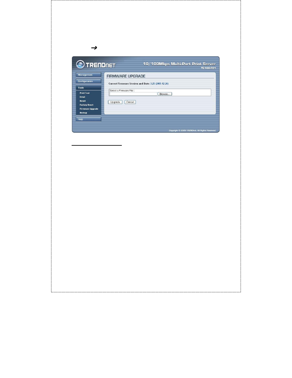 Tool, Firmware upgrade | TRENDnet TE100-P21 User Manual | Page 65 / 110