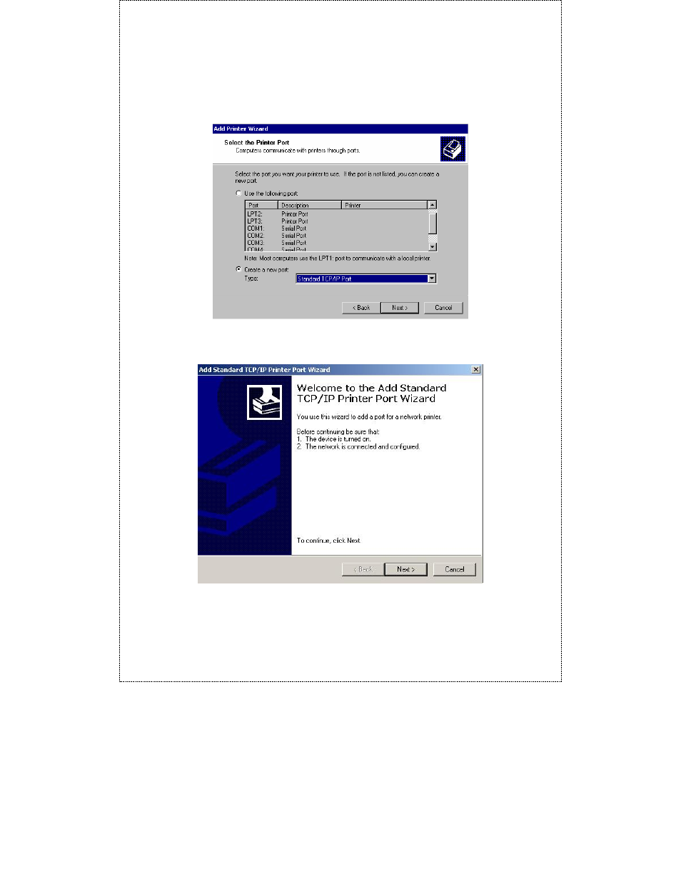 Create a new “ standard tcp/ip port, Click “ next | TRENDnet TE100-P21 User Manual | Page 79 / 110