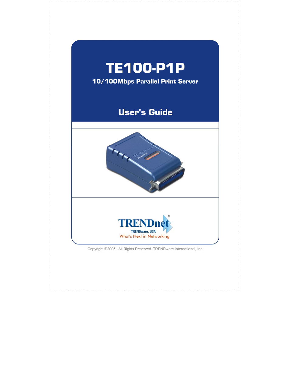 TRENDnet TE100-P1P User Manual | 63 pages