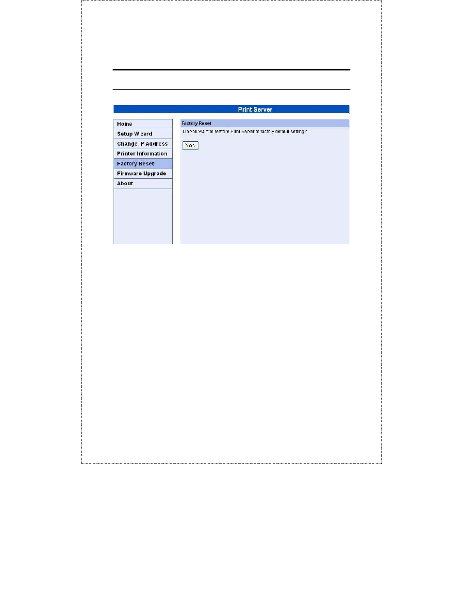 Factory reset | TRENDnet TE100-P1P User Manual | Page 30 / 63